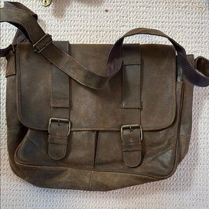Brown Leather Messenger Bag